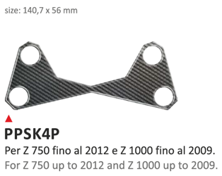 ONEDESIGN Naklejka na półkę kierownicy Kawasaki Z750 up to 2012 and Kawasaki Z1000 up to 2009