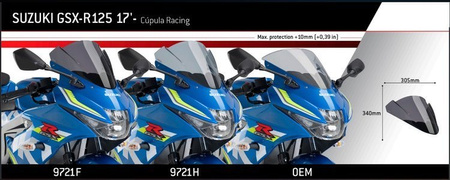 Szyba sportowa PUIG do Suzuki GSX-R125 2017-2024