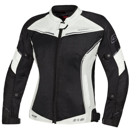 Motocyklowa Kurtka Tekstylna Ozone Jet II Lady Ice/Black