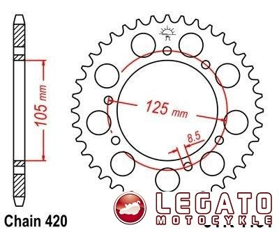 ZĘBATKA NAPĘDOWA JT TYŁ (420)