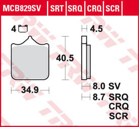 KLOCKI HAMULCOWE TRW MCB829CRQ