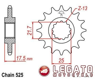 ZĘBATKA NAPĘDOWA JT PRZÓD