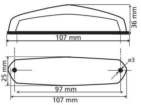 90161 Hirox, lampa tylna LED, 12V