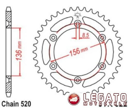 ZĘBATKA NAPĘDOWA JT TYŁ (520)