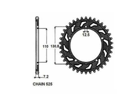 SUNSTAR zębatka tylna 1-4467-44