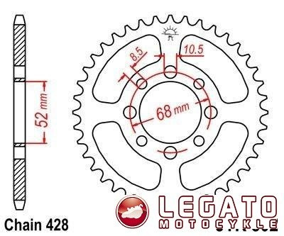 ZĘBATKA NAPĘDOWA JT TYŁ (428)