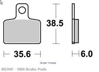 KLOCKI HAMULCOWE SBS 803 HF