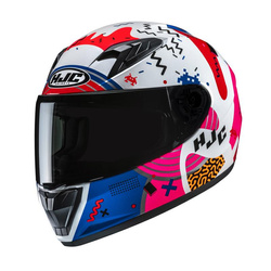 KASK MOTOCYKLOWY JUNIOR HJC Y10 MIKA BLUE WHITE