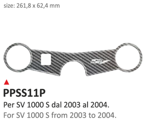 ONEDESIGN Naklejka na półkę kierownicy Suzuki SV1000S 2003/2004