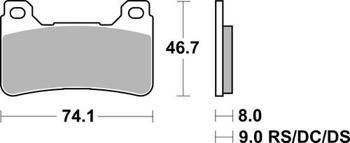 KLOCKI HAMULCOWE SBS 809 RS