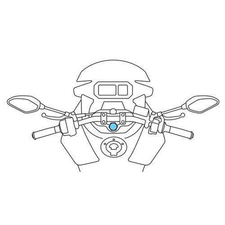 90557 Opti Tube, mocowanie w sztycy widelca motocykla  - Ø 10-13,3 mm