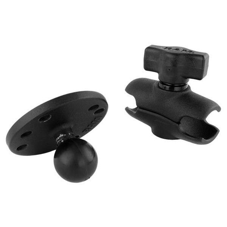 Ramię RAM® z podwójnym gniazdem i okrągłą płytką - rozmiar B krótki