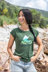 T-Shirt "Triangle View" women, khaki