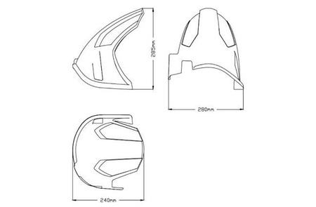 BŁOTNIK TYLNY YAMAHA XTZ1200Z SUPER TENERE 14-21
