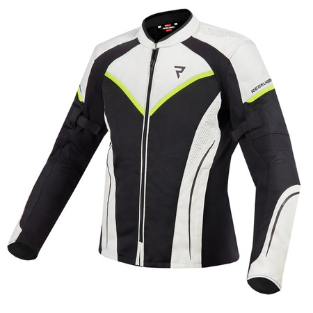 Motocyklowa Kurtka Tekstylna Rebelhorn Flux Lady Black/Ice/Flo Yellow
