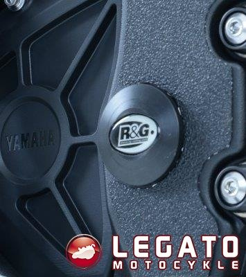ZAŚLEPKA RAMY RG RACING YAMAHA YZF-R1 15-/MT-10, LEWA DÓŁ BLACK