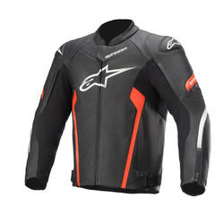 KURTKA SKÓRZANA ALPINESTARS FASTER V2 BLACK/FLUO RED