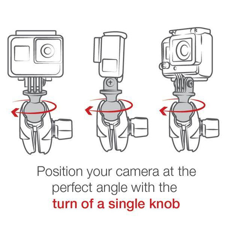 RAM® Podstawa zbiornika hamulca/sprzęgła motocykla z mocowaniem kamery sportowej