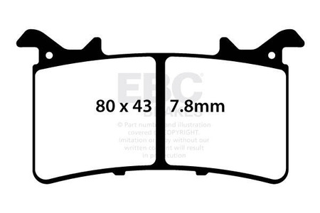 EBC Klocki hamulcowe EPFA757HH Extreme Pro (kpl. na 1 tarcze)