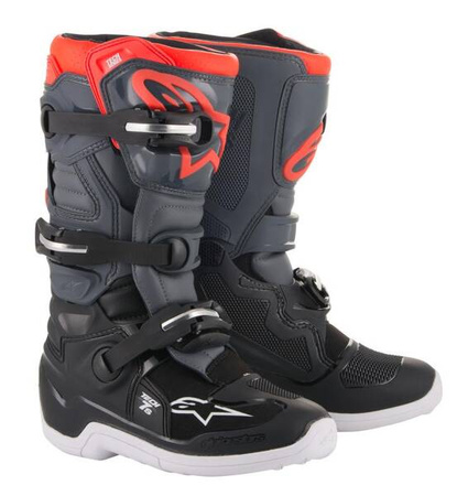 BUTY ALPINESTARS JUNIOR TECH 7S BLACK/DARK GREY/FLUO RED