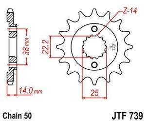 ZĘBATKA NAPĘDOWA JT PRZÓD (530)