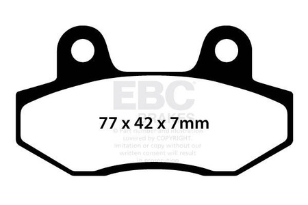 EBC Klocki hamulcowe SFAC758 skuterowe karbonowe (kpl. na 1 tarcze)
