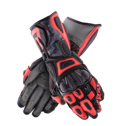 Motocyklowe Rękawice Skórzane Rebelhorn Rebel Black/Camo/Flo Red