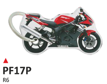 ONEDESIGN Dwustronny wypukły brelok na klucze Yamaha R6 rosso