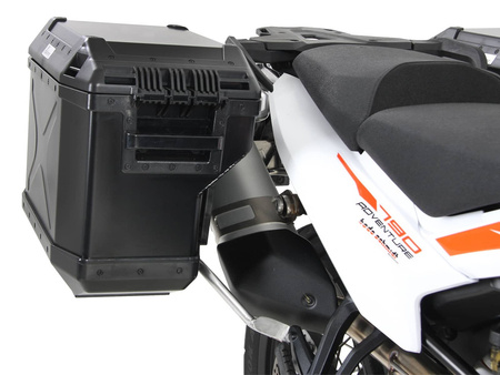 Sidecarrier Cutout stainless steel incl. Xplorer sideboxes black for KTM 790 Adventure/R (2019-2021)