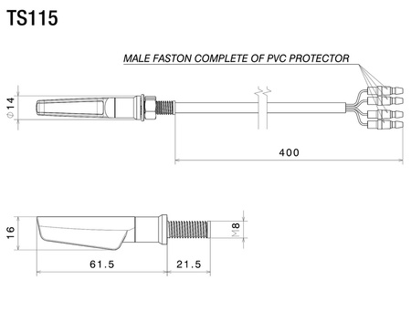Kierunkowskazy Corsa S czerwony