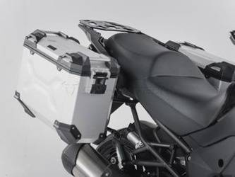 KOMPLETNY ZESTAW KUFRÓW BOCZNYCH TRAX ADV I STELAŻY SILVER 37/37 L. KAWASAKI VERSYS 1000 (15-).