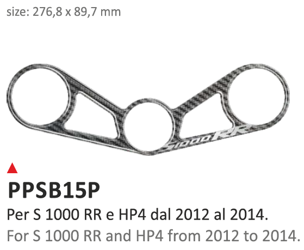 ONEDESIGN Naklejka na półkę kierownicy BMW S1000RR 2012/2014