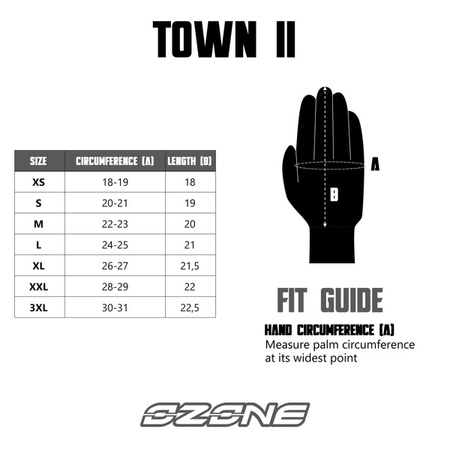 RĘKAWICE SKÓRZANO-TEKSTYLNE OZONE TOWN II CE 
