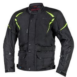 Motocyklowa Kurtka Tekstylna Ozone Traker Black/Fluo Yellow