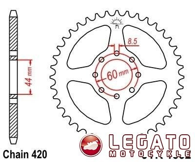 ZĘBATKA NAPĘDOWA JT TYŁ (420)