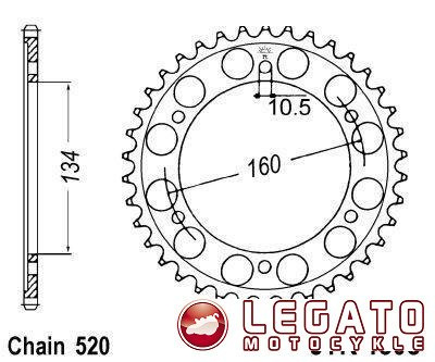 ZĘBATKA NAPĘDOWA JT ALU (520)