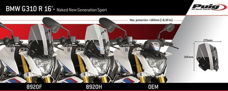 Owiewka PUIG do BMW G310R 2016-2025