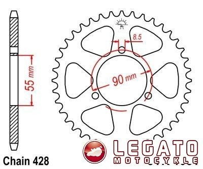 ZĘBATKA NAPĘDOWA JT TYŁ (428)