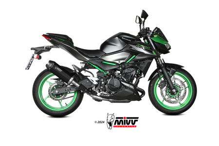 Mivv Tłumik końcowy AK-1 BLACK STAINLESS STEEL WITH CARBON CAP KAWASAKI Z 500 / SE 2024-2025