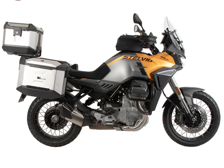 Alurack top case carrier black for combination with original rear rack for Moto Guzzi Stelvio (2024-)