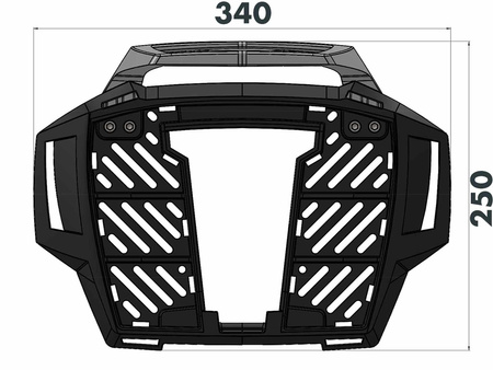 Alurack top case carrier black for KTM 125 Duke (2024-)