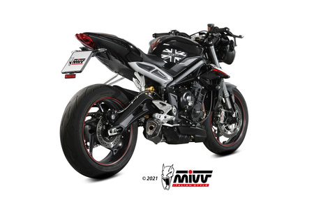 Mivv Tłumik końcowy DELTA RACE BLACK stal nierdzewna TRIUMPH STREET TRIPLE 765 R / RS 2017-2022