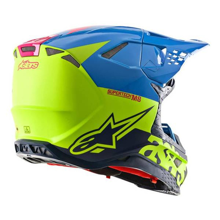 KASK ALPINESTARS SUPERTECH S-M8 RADIUM AQUA/FLUO YELLOW/NAVY M&G