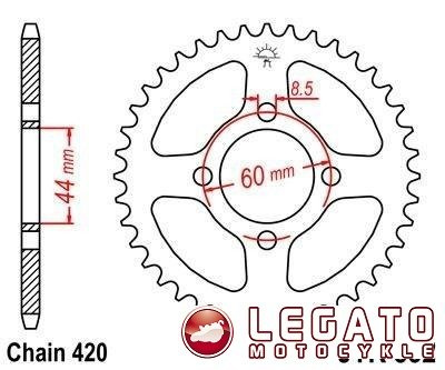 ZĘBATKA NAPĘDOWA JT TYŁ (420)