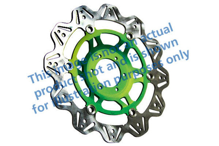 EBC Tarcza hamulcowa motocyklowa VR4154GRN VEE, zielona