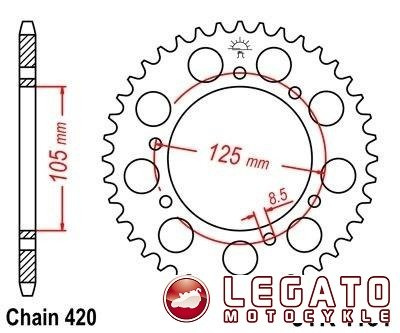 ZĘBATKA NAPĘDOWA JT TYŁ (420)