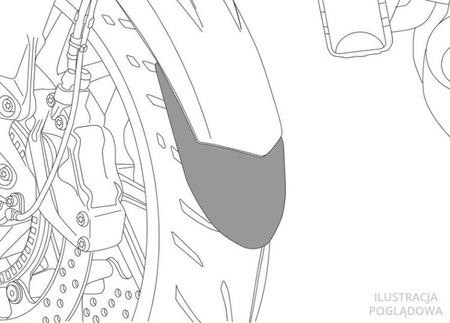 Przedłużenie błotnika do Suzuki GSX-R1000 2017-2021 (przednie)