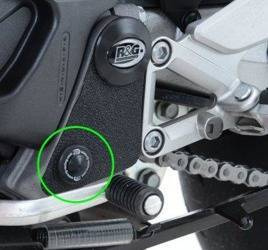 ZAŚLEPKA RAMY RG RACING HONDA VFR800 14-, LEWA DÓŁ BLACK