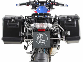 Sidecarrier Cutout stainless steel incl. Xplorer sideboxes silver for BMW R1250GS (2018-2023)
