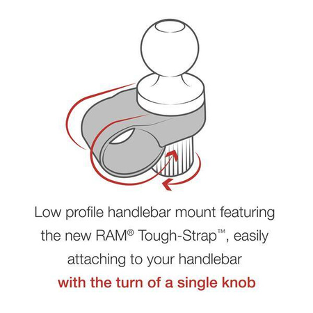 Podstawa kulkowa kierownicy RAM® Tough-Strap™